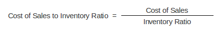 cost of sales to inventory ratio