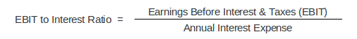 ebit to interest ratio