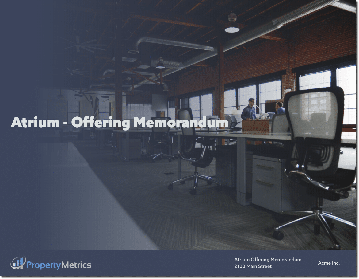 CRE Offering Memo Software